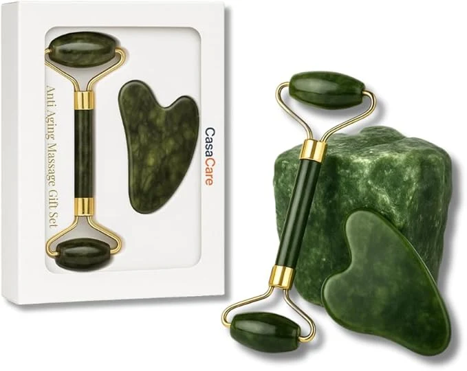 Safe Gua Sha Facial Tool and Jade Roller Set –Anti-Aging Tools Luxury