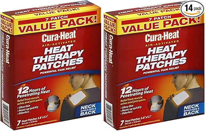 Responsible Cura-Heat Therapy Patches Air Activated Neck Shoulder Back ValuePack 7 Green