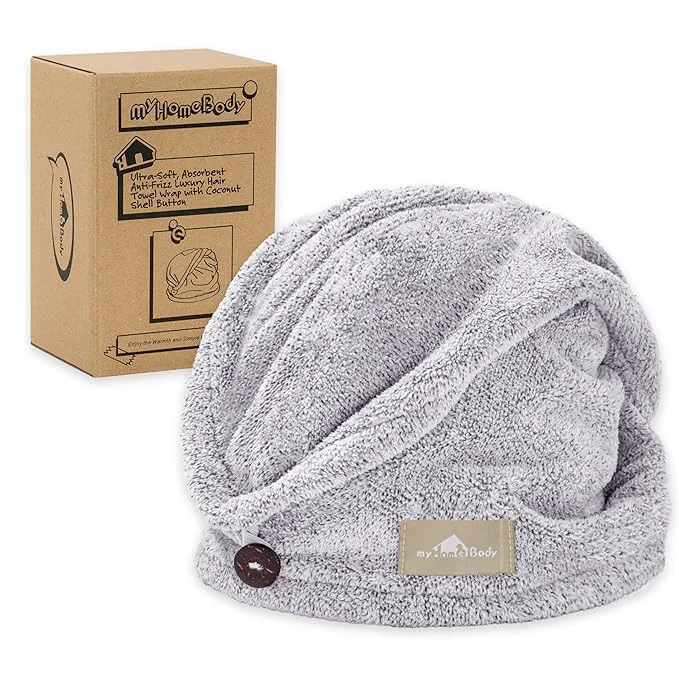 Elite myHomeBody Hair Towel Wrap Luxury Quick Drying Turban Ultra Soft Absorbent Innovative