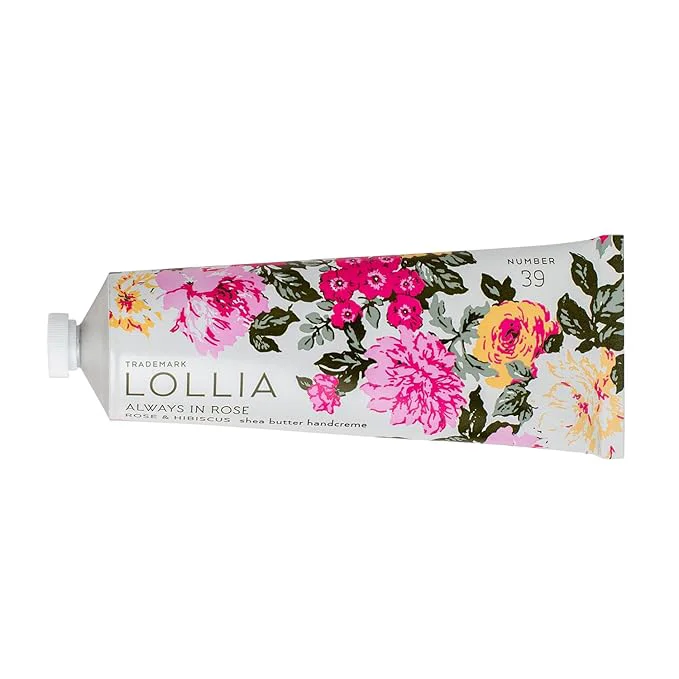 Exceptional LOLLIA in Rose Handcreme 4 oz. Rose Hibiscus Scented Hand Cream Fine Crafted