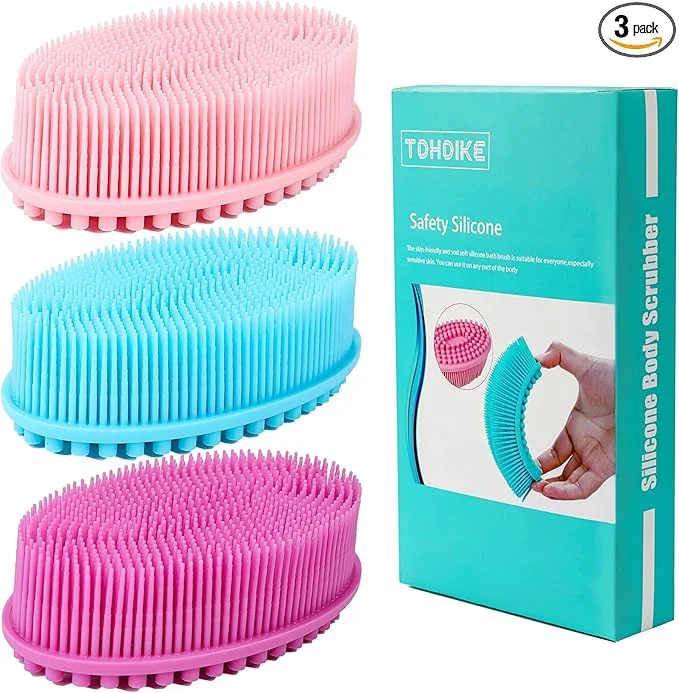 Pure TDHDIKE Silicone Body Scrubber Loofah Verified