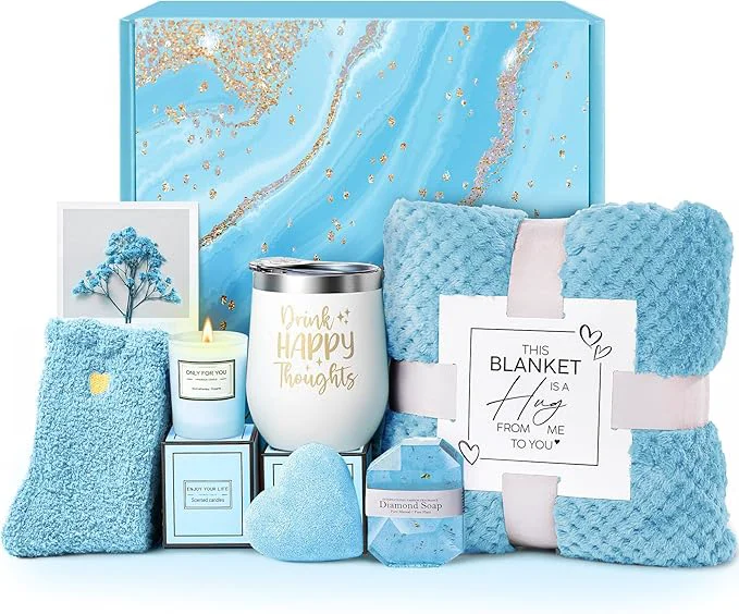Stylish Self Care Get Well Soon Gifts for Women Luxury Ocean Spa Gift Basket Elegant