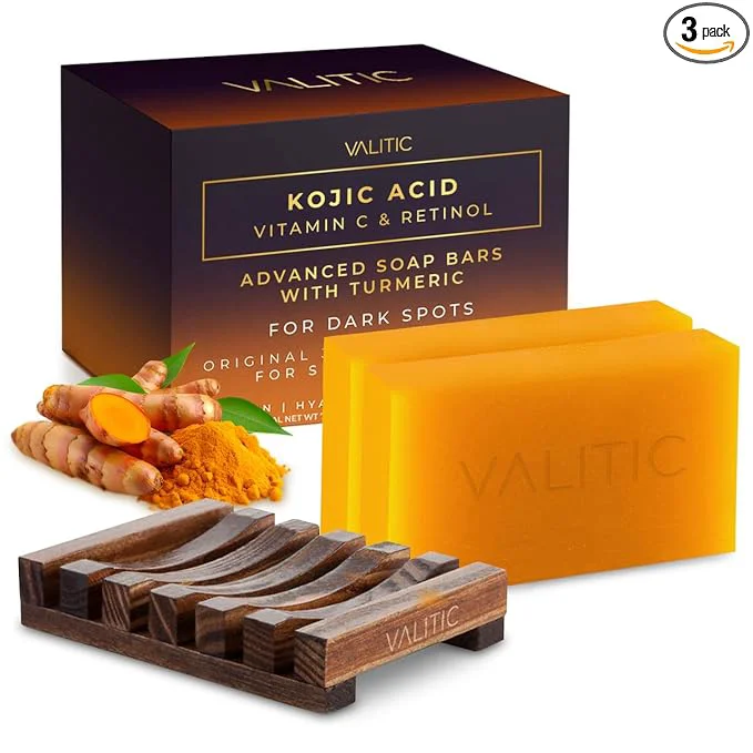 Original VALITIC Kojic Acid Vitamin C and Retinol Soap Bars Healthy