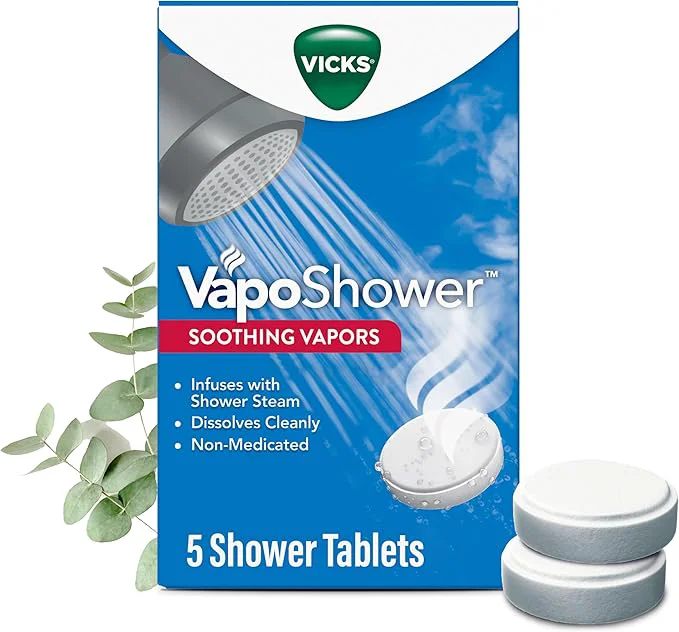 Healthy Vicks VapoShower Shower Tablet Shower Bomb Aromatherapy Vapors Eucaplytus Luxury