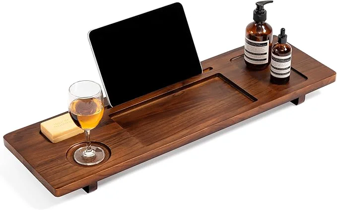 Natural Premium Teak Bathtub Tray for standing Baths Modern
