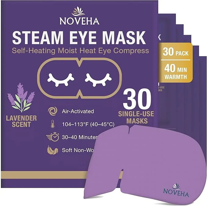 Superior NOVEHA Lavender Self Heating Steam Eye Mask Advanced