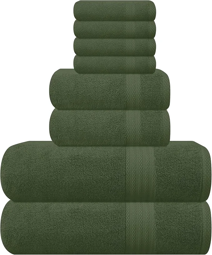 Dependable GLAMBURG Ultra Soft 8-Piece Towel Set Unique