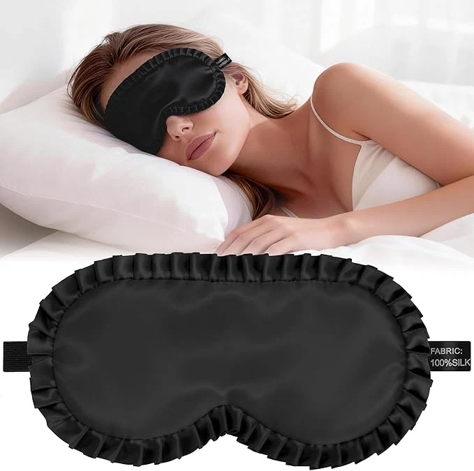 Authentic Silk Sleep Mask for Women Mulberry Silk Eye Mask All-Silk Filled Fashionable