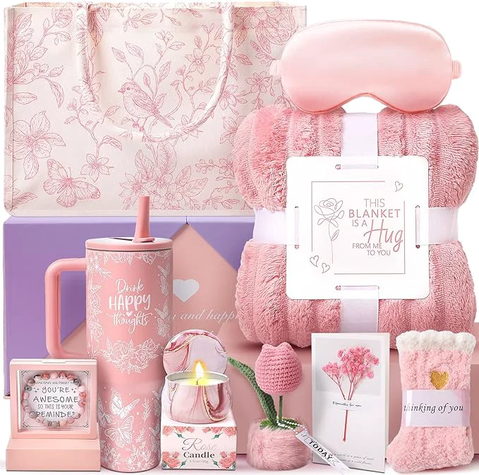 First-Class Birthday Gifts for Women 40 oz Tumbler and Tote Bag – Get Well Soon Gift for Prestigious