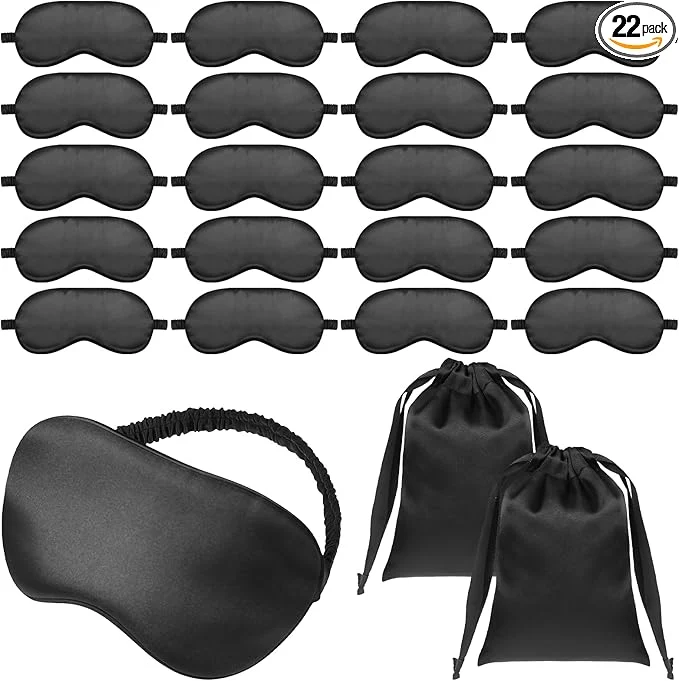 Genuine 20 Pieces Silk Sleep Mask with Adjustable Strap Women Men Traditional