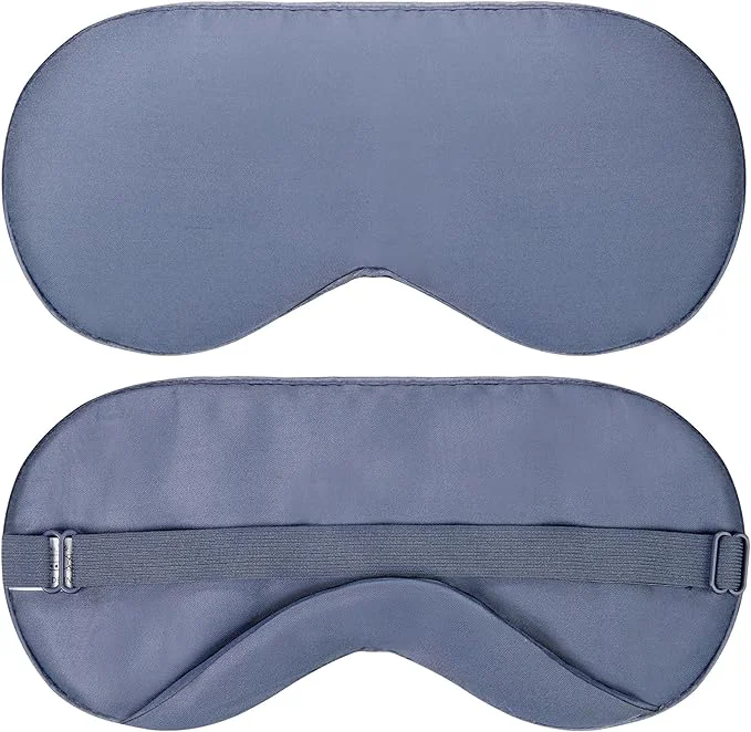Organic Sleep Mask – Navy Gray Viscose Derived from Bamboo – Lightweight Eye Mask Long-Lasting