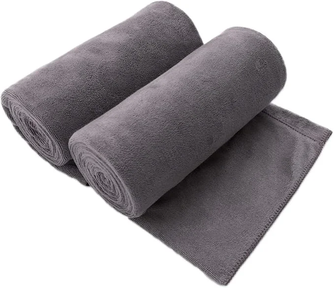 Environmentally Friendly JML Microfiber Bath Towel 2 Pack Oversized Thick Towels Super Absorbent and User-Friendly