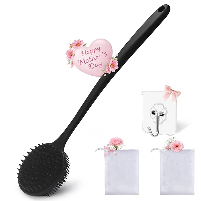 Elegant Silicone Body Scrubber for Shower Men Women – Dual-Sided Exfoliating Massage First-Class