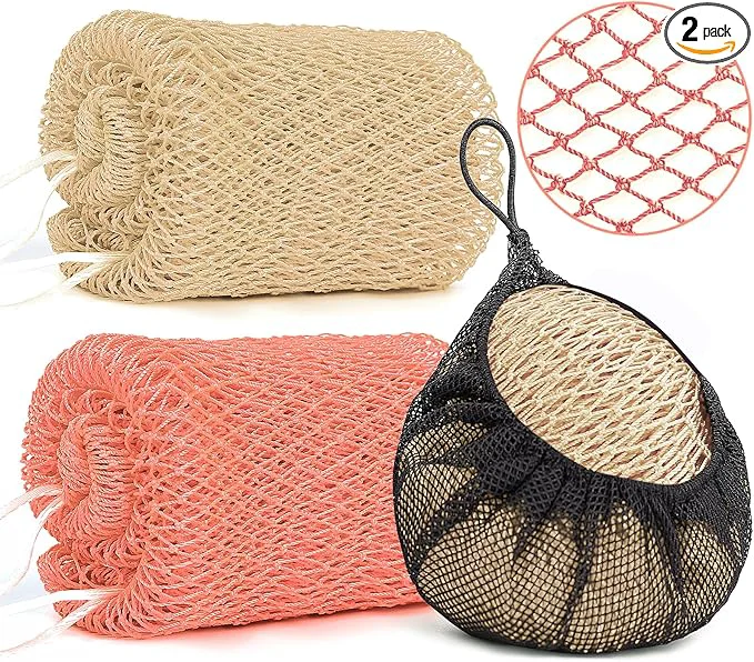Eco-Friendly 2 Pack African Net Sponge Exfoliating Body Scrubber Bath Sponge Proven