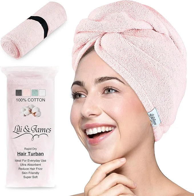 Quality Lili James Cotton Hair Towel Wrap First-Class