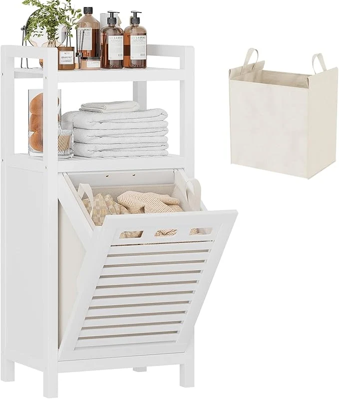 Specialty Homykic Tilt Out Laundry Hamper 10 Gal Bamboo Laundry Storage Cabinet Sustainable