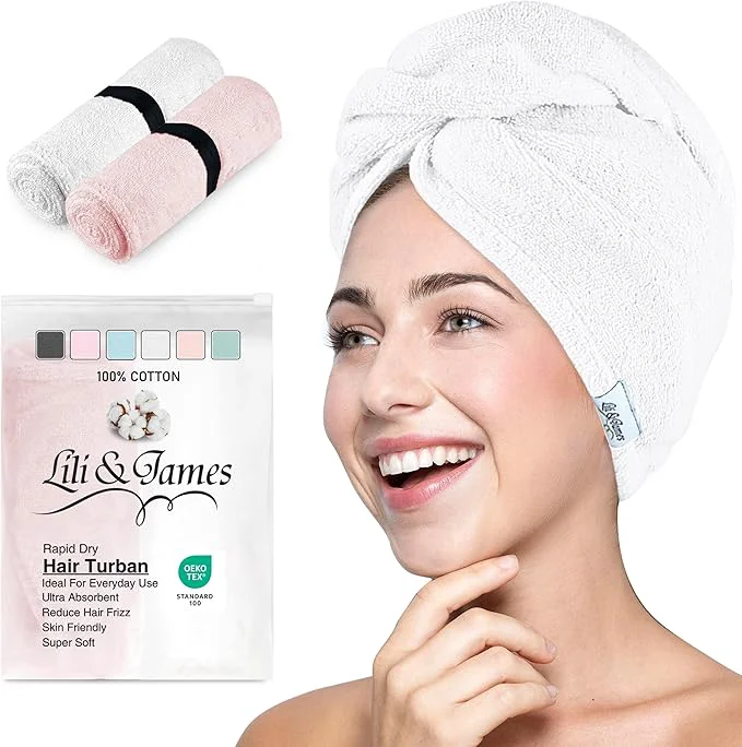 Artisan Lili James Cotton Hair Towel Wrap Premium