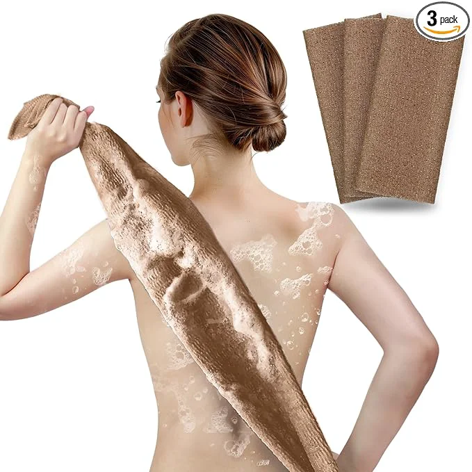 Excellent ARCH M Exfoliating Shower Towel – 35-Inch Japanese Beauty Washcloth Back Verified