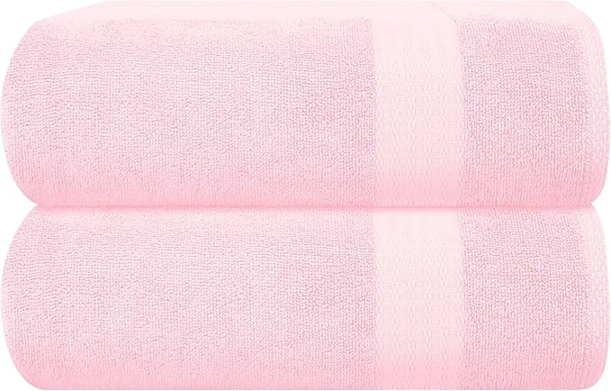 Fast GLAMBURG Premium Cotton Oversized 2 Pack Bath Sheet 35×70- Pure Cotton Effective