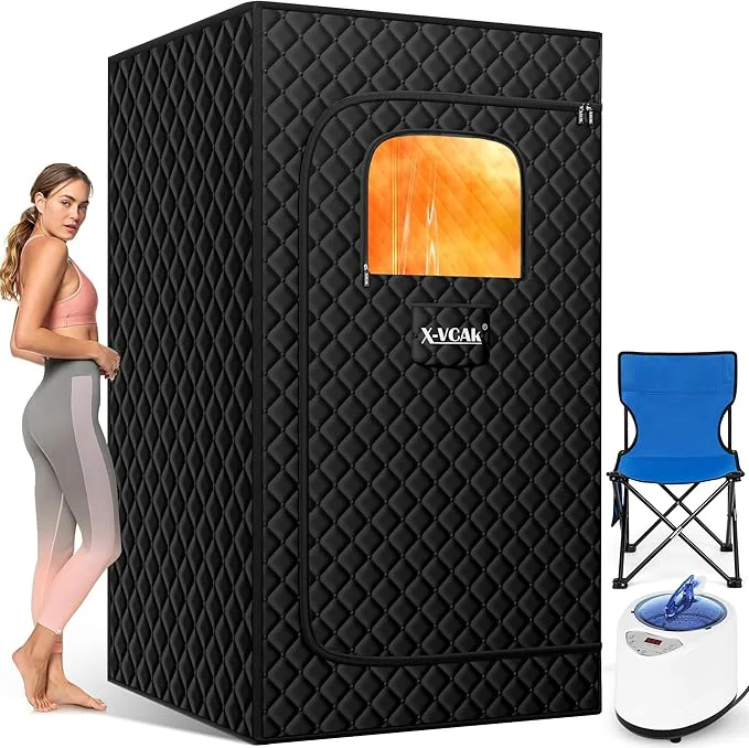 Green X-Vcak Upgraded Portable Sauna for Home，Relaxation Steam Sauna for Home Breathable