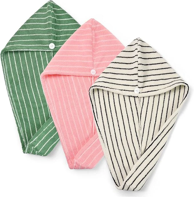 Luxury Jacquotha Cotton Hair Towels Wrap Enhanced