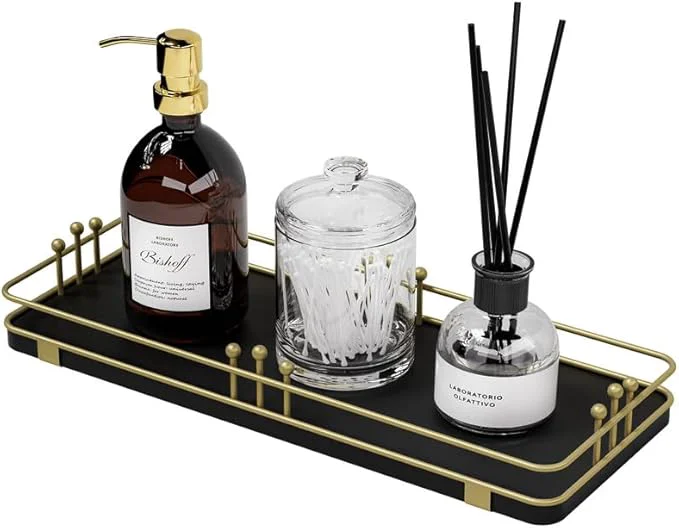 Recyclable Bathroom Vanity Tray for Countertop Toiletries Perfume Makeup Soap Dispenser Smooth