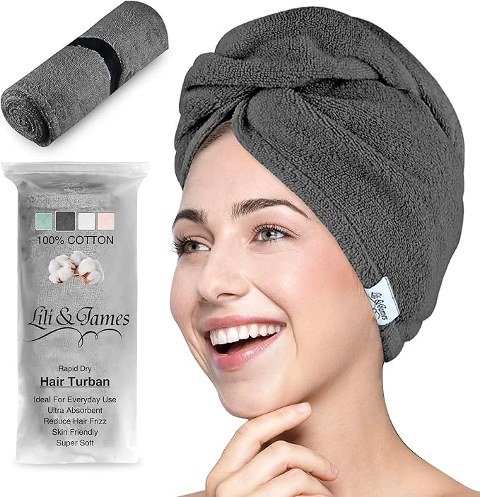 Efficient Lili James Cotton Hair Towel Wrap Certified