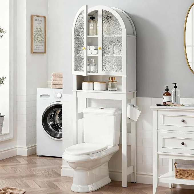 Exceptional HMstone Over The Toilet Storage Cabinet Arched Bathroom Organizer and Storage Quality