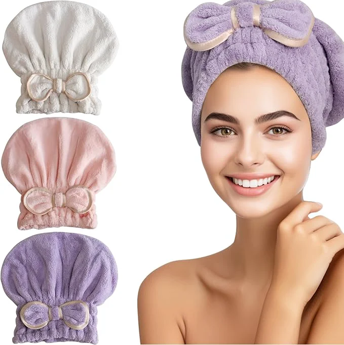 Professional Jseng Microfiber Hair Towel Caps Top-Quality