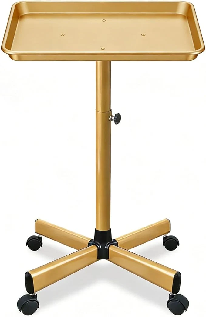 Practical Salon Rolling Tray Height Adjustable Tattoo Tray Rolling Cart Storage Utility First-Class