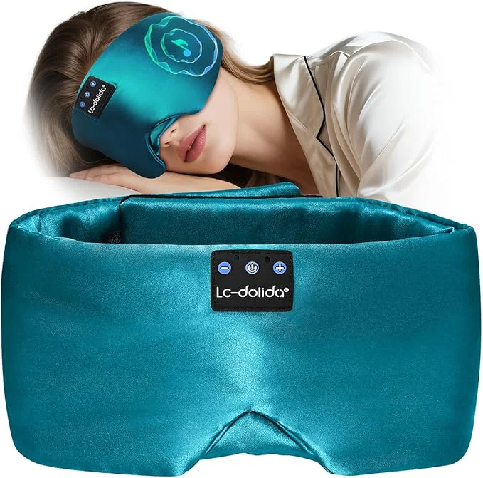 Prestigious LC-dolida Luxurious Silk Soft Sleep Mask Sleep Headphones Artisan