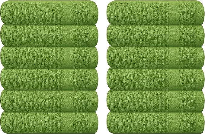 Efficient GLAMBURG Ultra Soft 12-Piece Washcloths Set 13×13- Ringspun Cotton Reusable