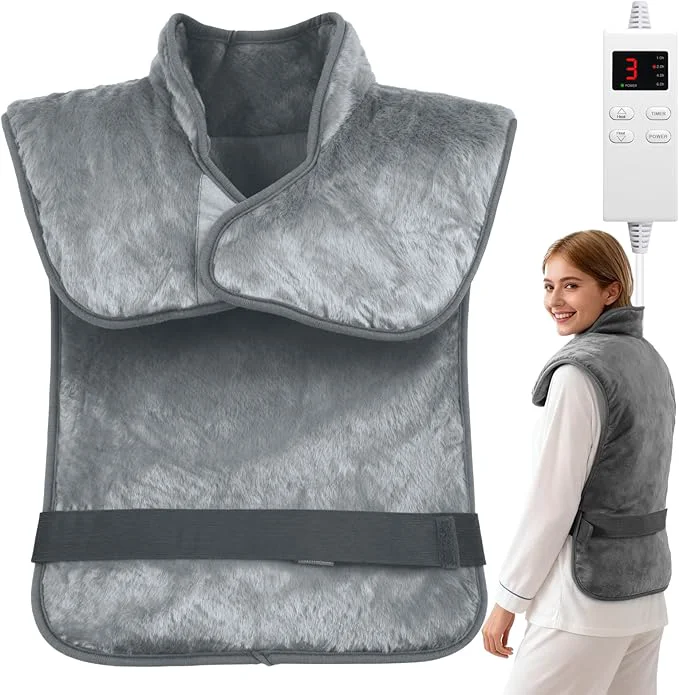 Verified Heating Pad for Neck and Shoulders and Back Pain Relief Heating Pad for Back Unique