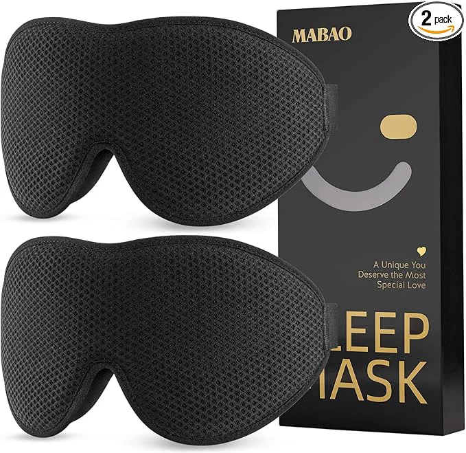 Contemporary MABAO 2 Packs Sleep Mask for Side Sleeper Eye Mask for Sleeping Women Men Convenient