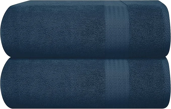 Expertly Made GLAMBURG Premium Cotton Oversized 2 Pack Bath Sheet 35×70- Pure Cotton Healthy