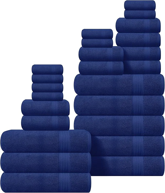Functional GLAMBURG Ultra Soft 24-Piece Towel Set Convenient
