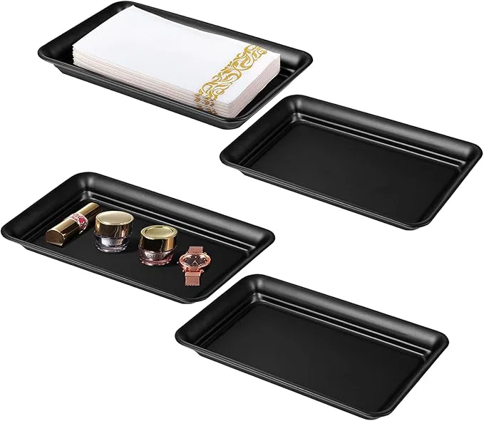 Lightweight Vintage Farmhouse Decor Metal Vanity Tray Countertop Guest Hand Towel Paper Convenient