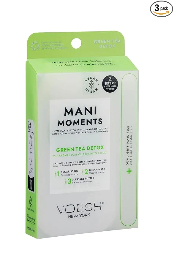 Lightweight VOESH Mani Moments Two Sets of Mani in a Box 3 Step Nail File Manicure Kit Comfortable