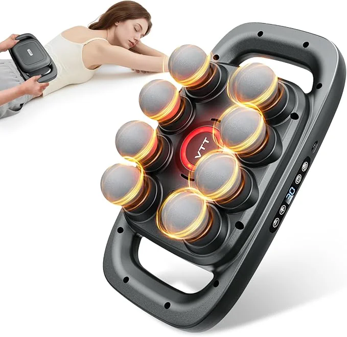 Casual VTT 8-Head Massage Gun Deep Tissue Back Massager Electric Handheld Massager Minimalist