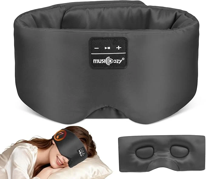 User-Friendly MUSICOZY 3D Silk Bluetooth Sleep Mask Headphones Mulberry Silk Eye Mask Exceptional