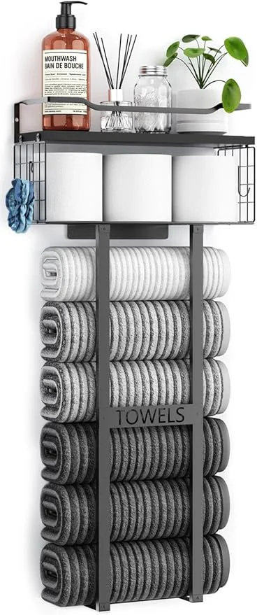 Optimized Aetyord Towel Racks for Bathroom 31inch Wall Mounted Towel Rack Floating Shelf Dependable
