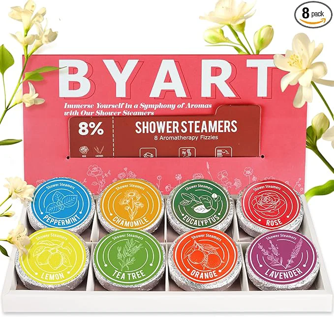 Crafted Shower Steamers Aromatherapy 8 Natural Essential Oils Women Men Spa Steamer Exclusive