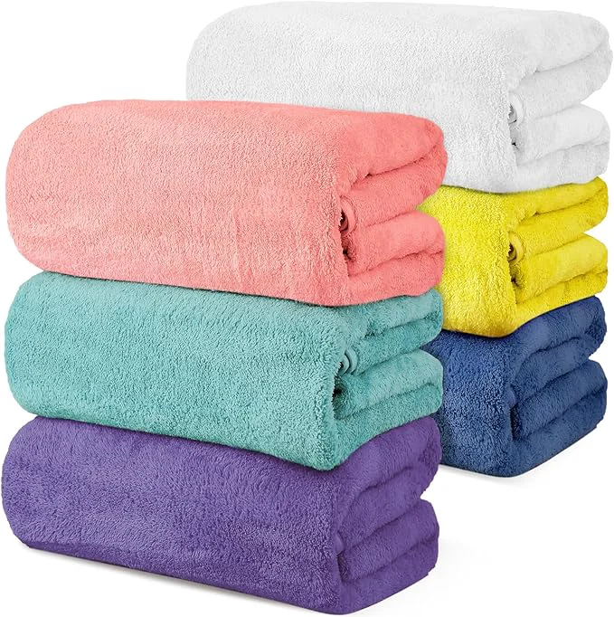 Practical VitalCozy Set of 6 Large Bath Towels Comfortable