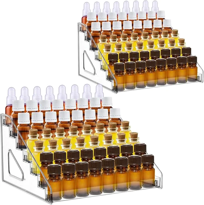 Relaxed YEXEXINM 2 Pack 7 Tier Essential Oil Organizer Essential Oil Storage Shelf High-End
