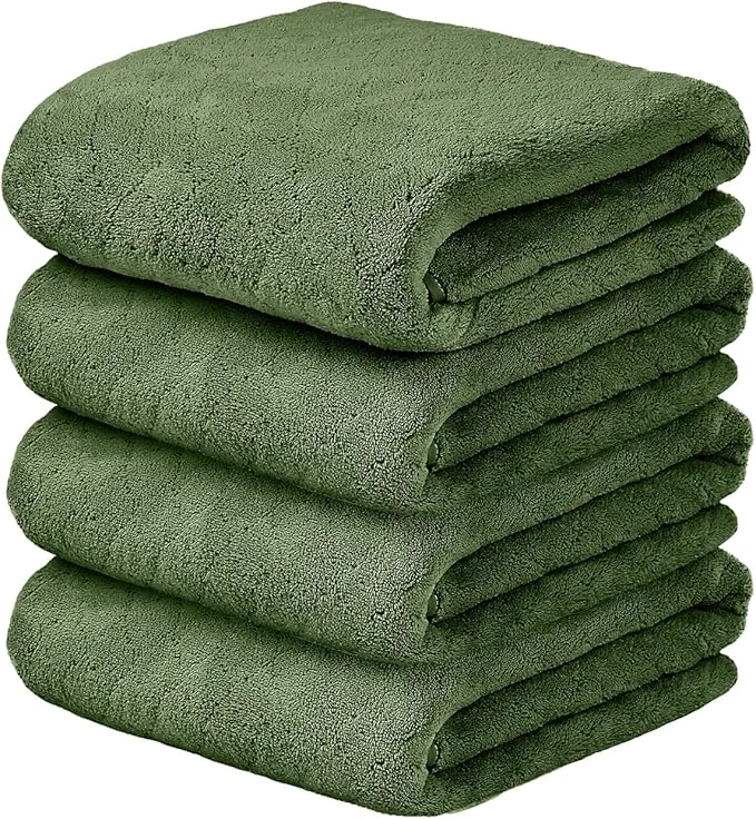 Fast JML Pack of 4 Bath Towels Large Microfiber Towel Set Ultra Soft Super Environmentally Friendly