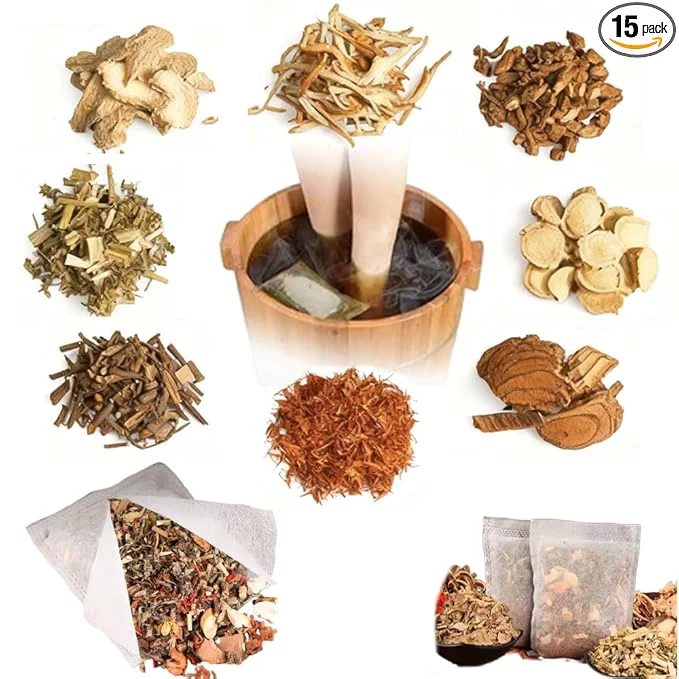 Expertly Made Ouliget Herbal Pedicure Foot Soak Lymphatic Drainage Ginger Mugwort Foot Bath Practical