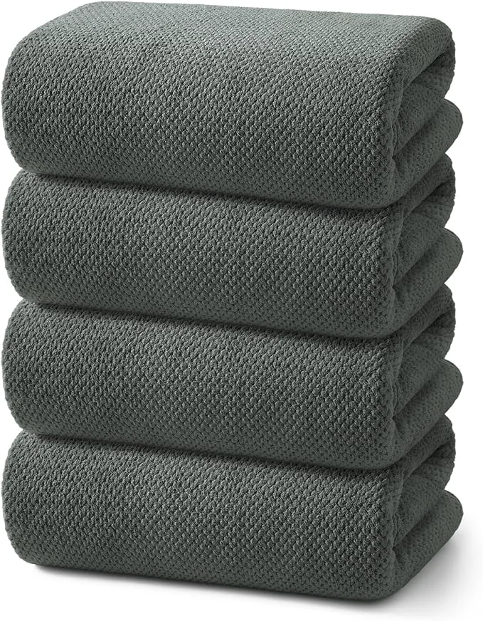 Reliable REDKISS 4 Pack Premium Bath Towels Plush Coral Fleece Towels Convenient