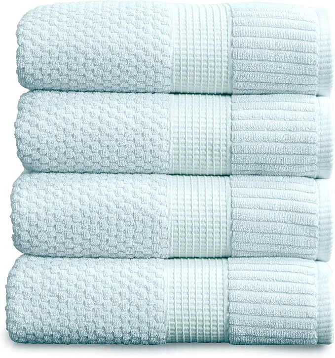 Original Design NY Loft Cotton Bath Towels 4 Pack Super Soft Absorbent Quick-Dry Bath Flexible
