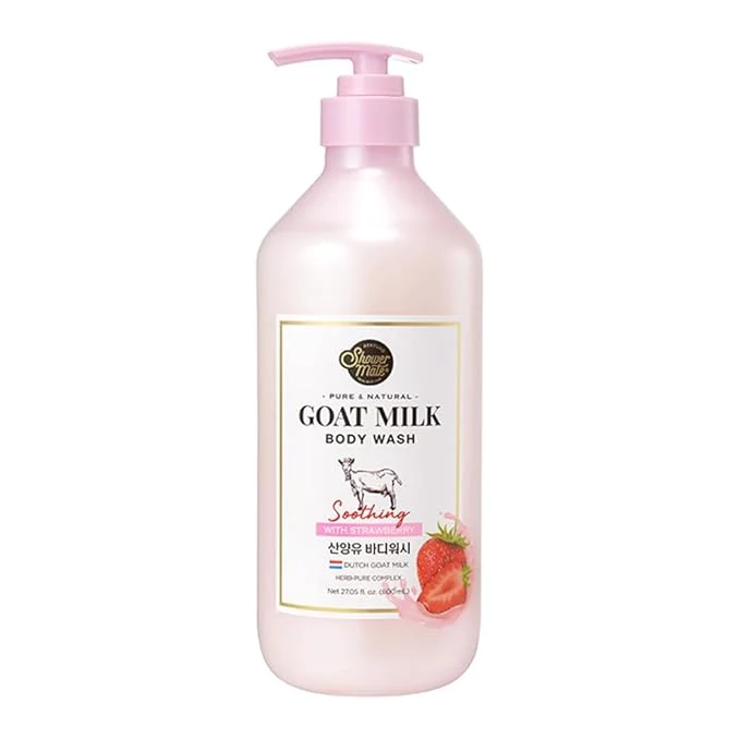 Advanced SHOWERMATE Goat Milk Body Wash Strawberry 27 fl oz 800 ml Elite