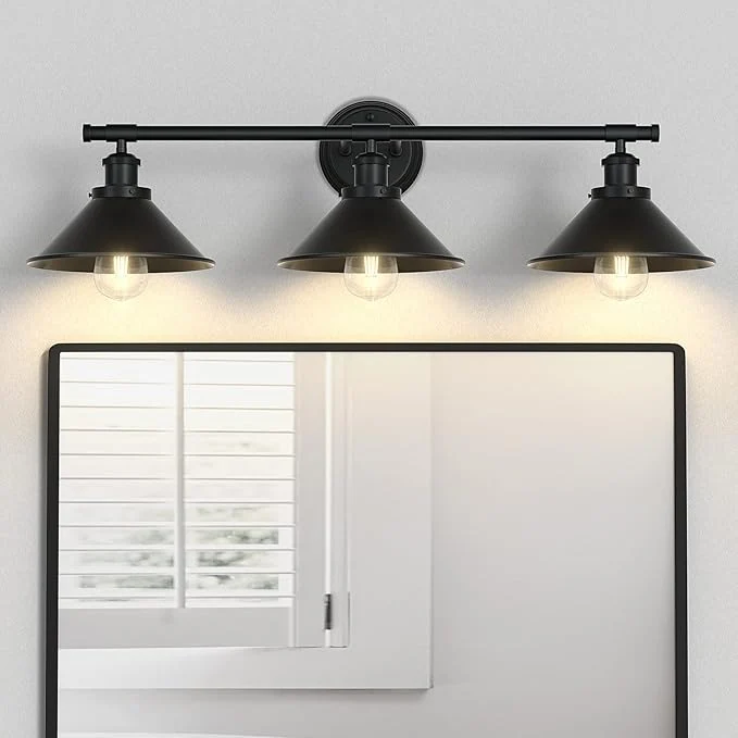 Flexible Licperron 3-Light Black Bathroom Vanity Light Fixtures Over Mirror Farmhouse Original Design